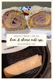 Protein Packed Air Fryer Ham Cheese Roll Ups By Nicole Taylor In 2020 Ham And Cheese Roll Ups Cheese Rolling Ham And Cheese