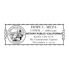 Read all instructions and information carefully. California Notary Rectangle Design Seal All State Notary Supplies