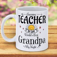 Download Awesome Teacher By Day World S Best Grandpa By Night Coffee Mug 5amily