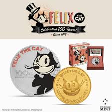 Felix The Cat 100th Anniversary Gold Silver Coins In 2020 Felix The Cats Coin Collecting Felix