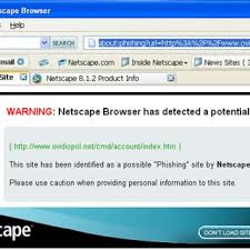 The browser team at microsoft was still very small, so the code itself was (somewhat ironically) licensed from spyglass mosaic, a fork of the code andreessen himself had worked on. Netscape 8 1 Web Browser At A Fraudulent Web Site Download Scientific Diagram