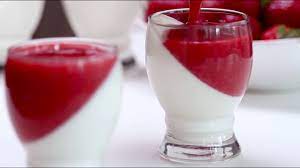 Easy recipe for vanilla panna cotta with strawberry sauce. Strawberry Panna Cotta Recipe Youtube