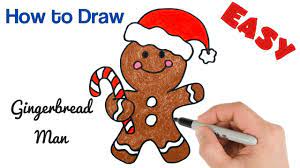 Maybe you would like to learn more about one of these? How To Draw Gingerbread Man Christmas Drawings And Coloring Art Tutorial Youtube