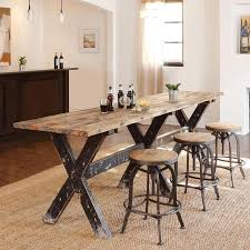 Tables Handcrafted Of Reclaimed Wood This Rugged And Beautiful Gathering Table Is Highly Functional With R Narrow Dining Tables Gathering Table Dining Table