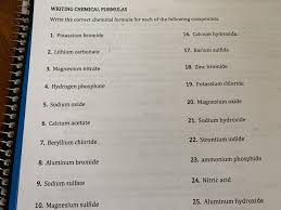 Potassium bromide is a prescription drug and should be used according to your veterinarian's directions, and only given to the animal for which it was prescribed. Writing Chemical Formulas Write The Correct Chemical Chegg Com