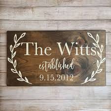 This Personalized Sign Is A Perfect Piece To Display In Your Home Or To Be Given As A Gift Size I Family Wood Signs Custom Wood Signs Established Family Signs