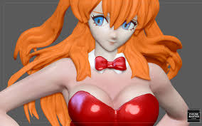 Файл STL ASUKA LANGLEY BUNNY EVANGELION ANIME SEXY GIRL CHARACTER・Модель  для печати в 3D скачать・Cults