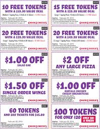 Best 2020 Chuck E Cheese Coupons Free Tokens Tickets Chuck E Cheese Birthday Chuck E Cheese Free Printable Coupons