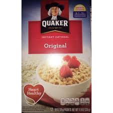 Calories In Instant Oatmeal Original From Quaker