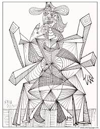 Adult Drawing By Picasso 1938 Coloring Pages Printable