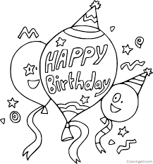To print the page you would like to color, click on. Birthday Balloon Coloring Pages Coloringall