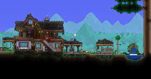 I Made A Forest House Using Chad S Furniture Mod Terraria Forest House Terraria House Design Terraria House Ideas