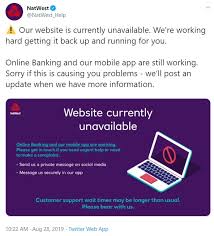 Don't tweet any personal details. Rbs And Natwest Websites Suffer It Failure Scottish Financial News