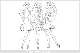 Bebas unduh untuk komersial, proyek pribadi, blog. Gambar Mewarnai Tiga Barbie Cantik Belajarmewarnai Info