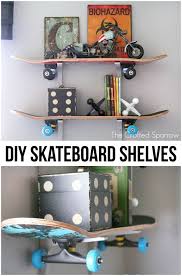 Diy Skateboard Shelves With Images Skateboard Room Skateboard Shelves Boy Room