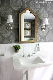 Simple add some fresh paint. Our Stenciled Bathroom Budget Makeover Reveal Driven By Decor