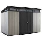 Artisan 7ft  x 7ft  Resin Weather Resistant Garden Outdoor Storage Medium Shed-Grey 235425 Keter