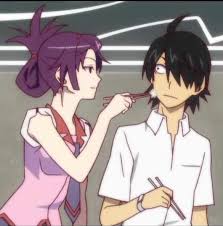 Bakemonogatari Araragi Koyomi Senjougahara Hitagi Anime Casal Anime Memes De Anime