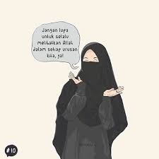 Jilbab bagi sebagian orang adalah hal yang umum bahkan beberapa menganggapnya bahwa itu sudah menjadi sebagai dari kebutuhan wanita muslim. 24 Gambar Wanita Muslimah Versi Kartun Gambar Ipin Be Kind To Yourself Quotes Islamic Posters Remember Quotes