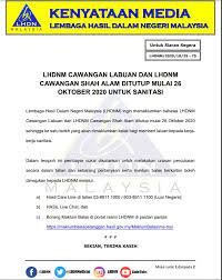 Factory mobile sdn bhd ditubuhkan untuk membantu anda dalam gadget.kami buat repair semua jenis jenama apple, samsung , asus, lenovo dan pembekal gajet terpakai.kami jual harga borong untuk. Buletin Tv3 On Twitter Covid 19 Lembaga Hasil Dalam Negeri Lhdn Cawangan Labuan Dan Shah Alam Ditutup Bermula 26 Oktober 2020 Bagi Tujuan Sanitasi Https T Co Bup7nrbiap