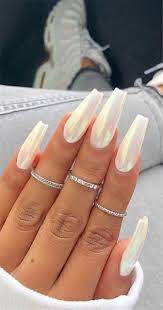 55 Attractive And Simple Winter Acrylic Coffin Nails To Try This Holiday Season Page 51 Of 55 Chic Hostess Nail Designs Nail Designs Glitter Nail Colors