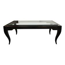 Can a glass table top be used as a table top cover? Contemporary Wood Black Lacquer And Beveled Glass Top Coffee Table Design Plus Gallery