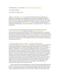 Pdf Masculinity And Femininity Theories Of