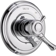 Delta Cassidy 1 Handle Volume Temperature Control Valve Trim Kit In Champagne Bronze Valve Not Included T17097 Cz Delta Cassidy Delta Faucets Faucet