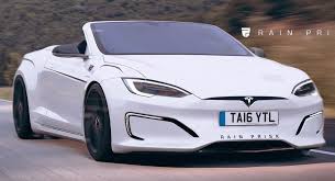 Tesla Model S Looks Pretty Sleek As A Convertible Carscoops Tesla Model S Tesla Model Tesla Roadster