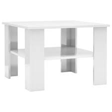 Wohnzimmertisch 60x60 cm hochglanz weiß tischplatte 360°drehbar sehr modern und tischfüße 4 stück 100mm 4 verkaufe einen neuwertigen couchtisch aus glas, in der farbe weiß und chrom. Vidaxl Couchtisch Hochglanz Weiss 60 60 42 Cm Spanplatte Vidaxl At