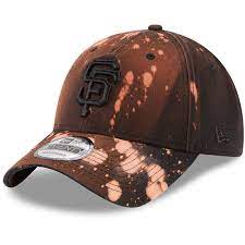 San Francisco Giants New Era Bleached Out 9twenty Adjustable Hat Black Adjustable Hat New Era Dodger Hats