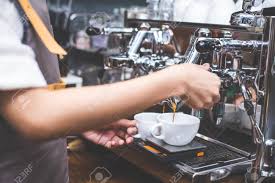 Maybe you would like to learn more about one of these? Hand Of Barista Making Coffee With Coffee Machine In The Coffee Stock Photo Picture And Royalty Free Image Image 97232086
