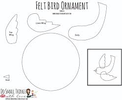 Bird in Flight Felt Ornament