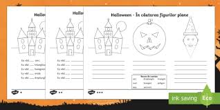 Ele vor arata ca o scara. Halloween GÄƒseÈ™te Figurile Geometrice FiÈ™e De Lucru