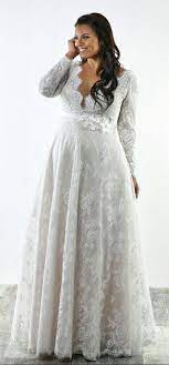 All plus size wedding dresses in this page are well designed by high class experts which makes sure that even the size is larger than normal, but these wedding dresses are equally. Plus Size French Lace A Line Bridal Gown With Long Sleeves Sophia Studio Levana Plus Size Wedding Dresses With Sleeves Wedding Dresses Plus Size Bridal Gowns