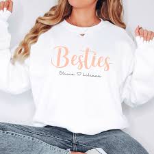 Personalized Besties Sweatshirt, Custom Bestie Shirt, BFF Gift Best Friend,  Bestie Hoodie, Best Friends Shirt, Birthday