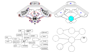 motor park architecture floor plan and flow chart and bubble