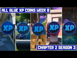 Xp coins were first added to the game in the course of fortnite chapter 2 season 1. All 5 Blue Xp Coins Locations Week 8 Secret Xp Coins Fortnite Chapter 2 Season 3