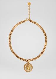Medusa Crystal Pendant Necklace Gold Necklaces Crystal Necklace Pendant Versace Jewelry Delicate Jewelry Necklace