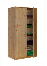 Holz kleiderschrank cranos aus wildeiche. Kleiderschrank Holz Massiv Pur 2 Turen Breite 89 Cm Hohe 171 Cm Gunstig Direkt Vom Hersteller Silenta Farbe Geolt Naturfarbig