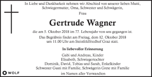Mair waltraud anna † 05.06.2021 strassen. Traueranzeigen Von Gertrude Wagner Trauer Kleinezeitung At