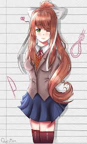 Just Monika Fanart By Meh Ddlc Tons of awesome monika ddlc phone wallpapers to download for free.