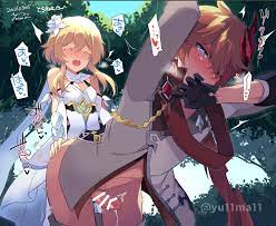 lumine and tartaglia (genshin impact) drawn by yuuma_(yuma1111) | Danbooru