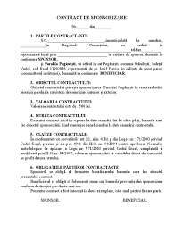 Contract Sponsorizare
