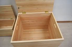 無垢ひのき収納ボックス 大きい箱と小さい箱 1912013 オーダー家具製作事例集 収納ボックス ひのき 収納