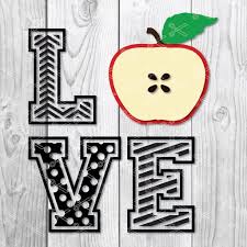 Download Love Apple Svg Png Dxf Cut Files Love Teacher Clipart