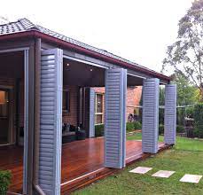 External Aluminium Shutters Outdoor Shutters Pergola Patio Enclosed Patio