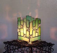 Stained Glass Lamp Stained Glass Candles Stained Glass Light Stained Glass Candle Holders