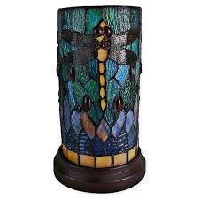 Shop our incredible selection of interior the cylindrical shade is handcrafted in mosaic art glass in delicate earth tones. Tiffany Style Dragonfly Accent Lamp Bed Bath Beyond