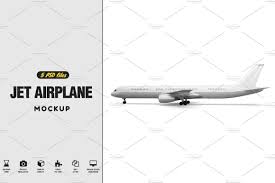 Jet Airplane Mockup Personal Presentation Mockup Brochure Design Template